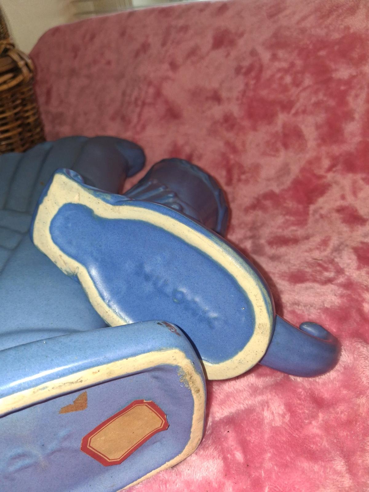 Vintage NILOAK Matte Blue Pottery Set - Jackson, Mississippi - FleaMarketBay