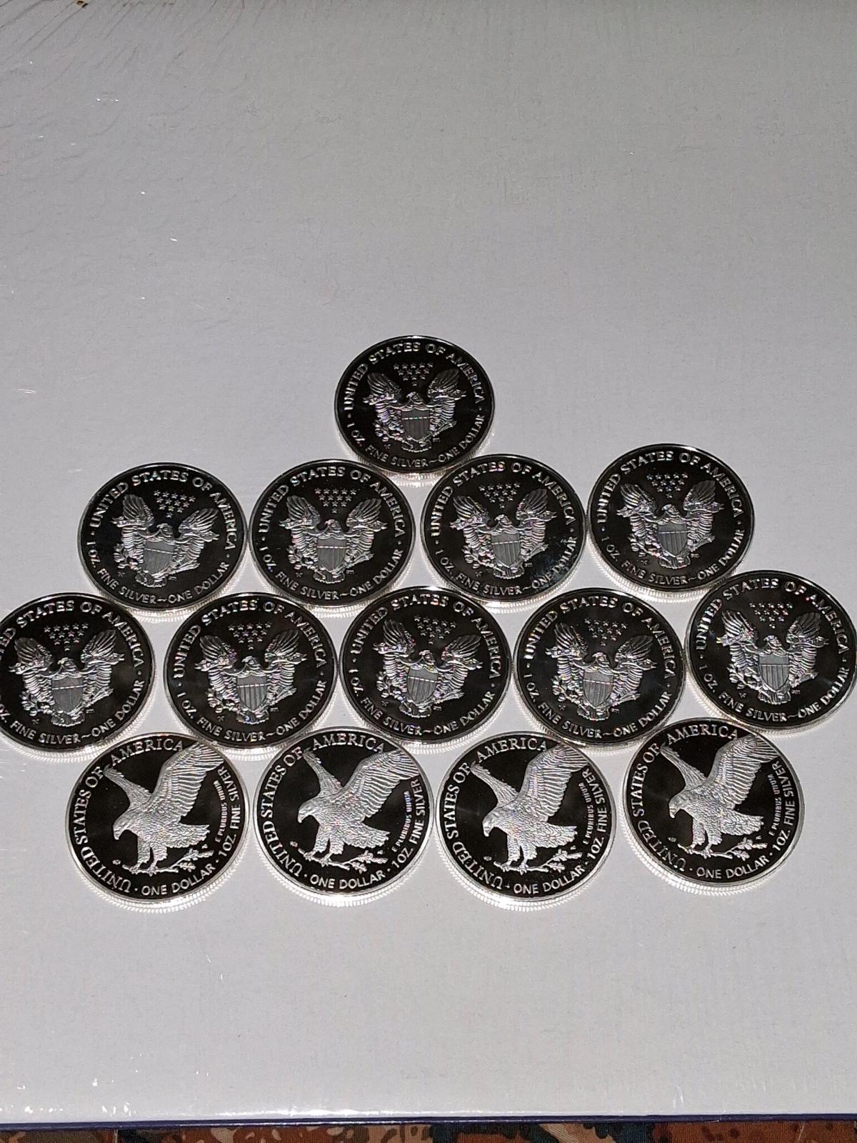 non magnetic silver plated eagle rounds 1oz - Adamsville, Ohio - FleaMarketBay