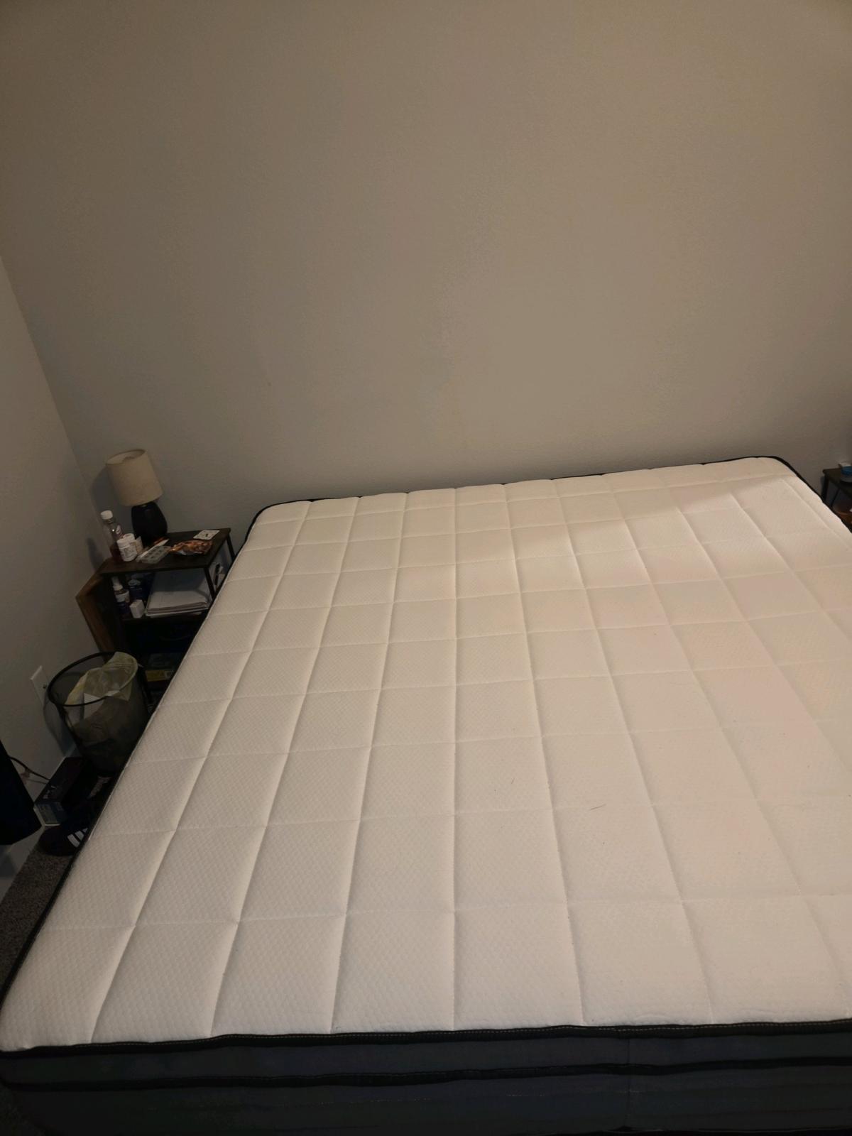 King Size Mattress and metal bed frame - Venus, Texas - FleaMarketBay