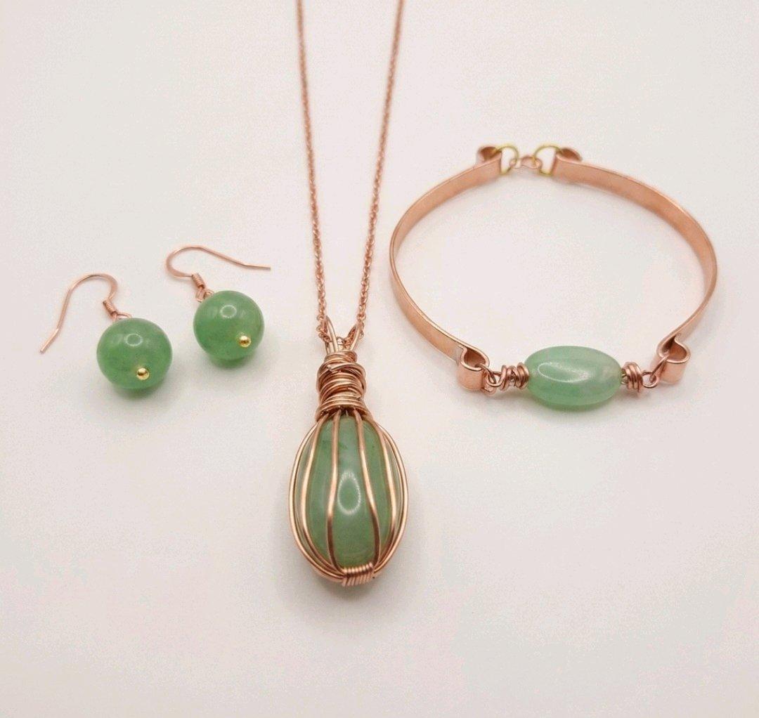 Handmade Wire Wrapped Jewelry Sets 3pcs - Gladwin, Michigan - FleaMarketBay