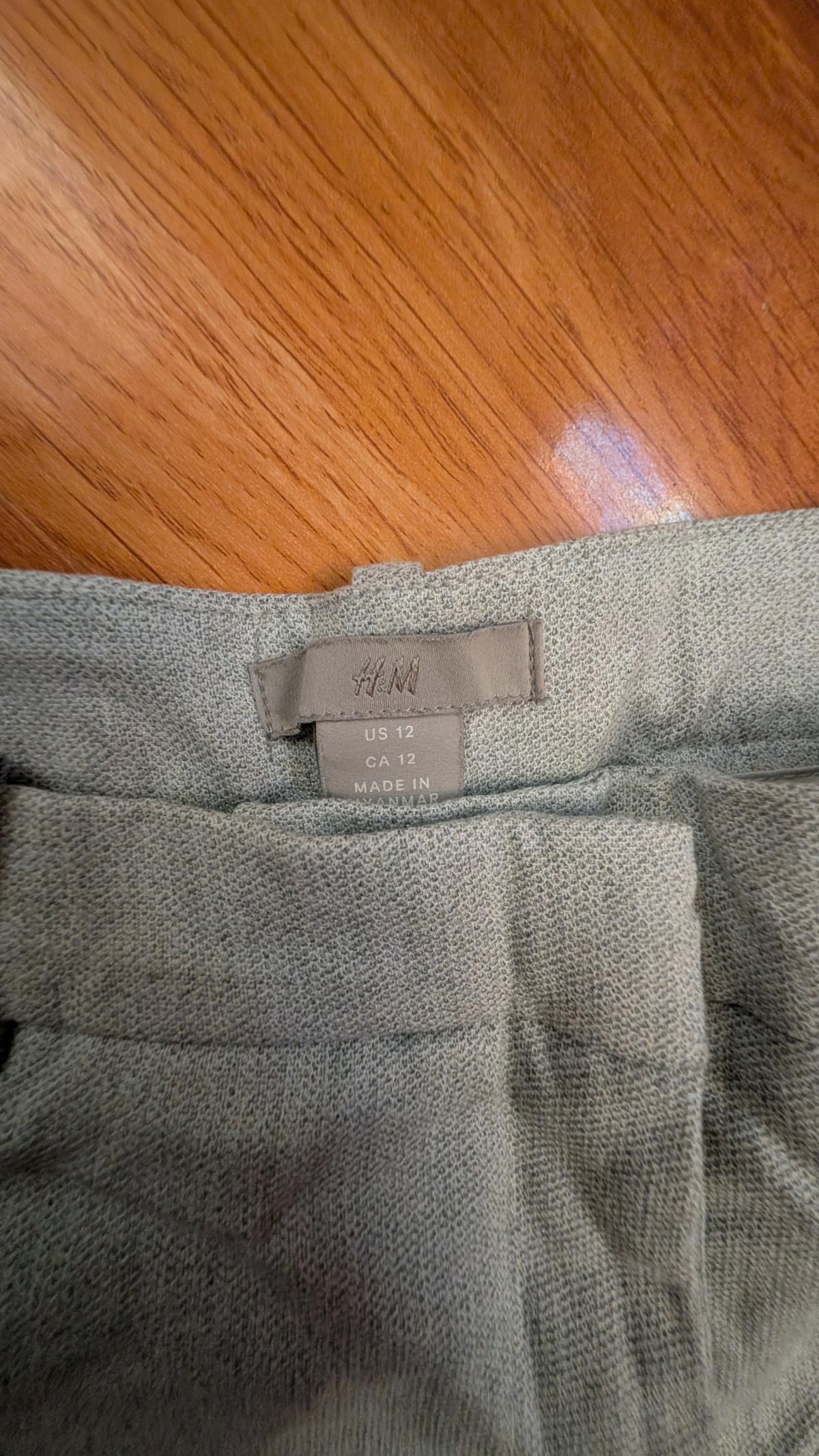 light grey linen work pants size 12 by h and m - Sherman Oaks, California - FleaMarketBay
