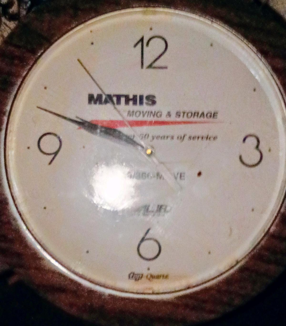 White  Hanging Wall Clock - Alliance, Ohio - FleaMarketBay