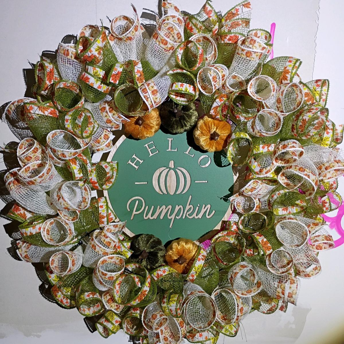 Handmade Fall wreath with lights - Gilbert, South Carolina - FleaMarketBay