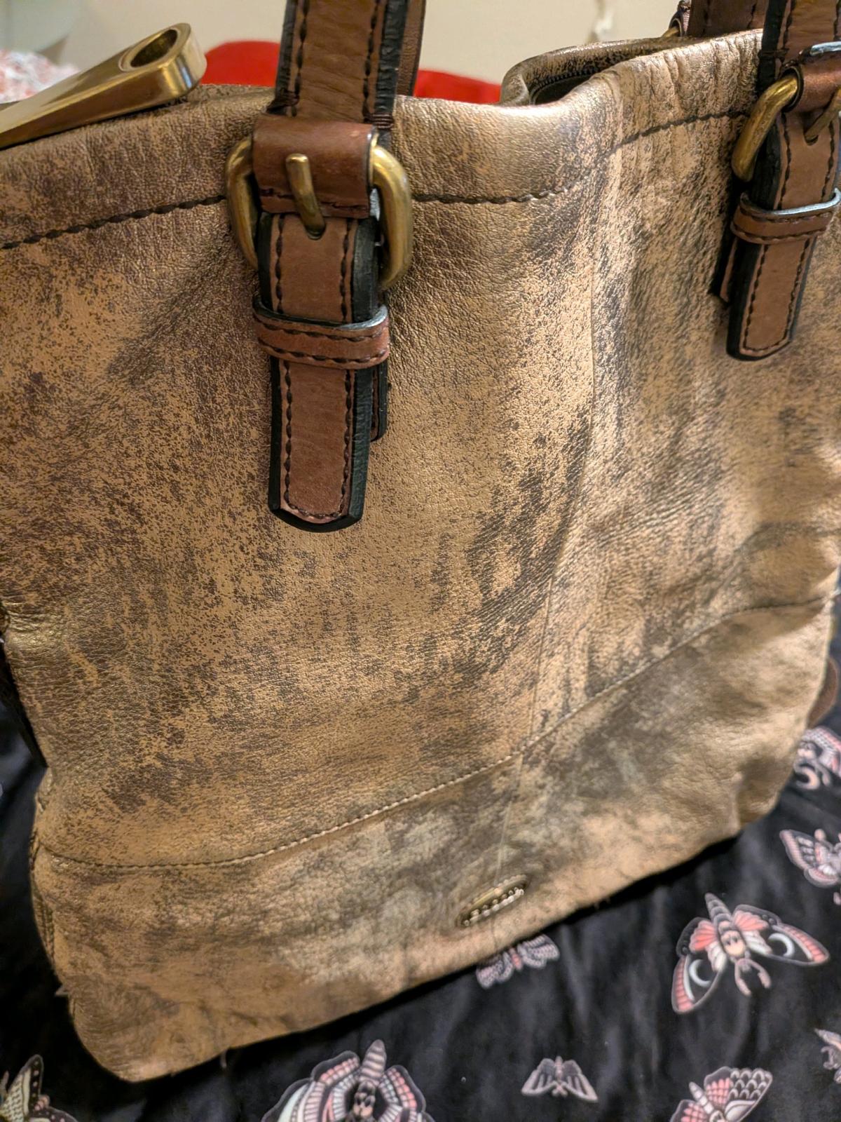2014 Fossil Chrome Messenger Bag - Medford, Oregon - FleaMarketBay