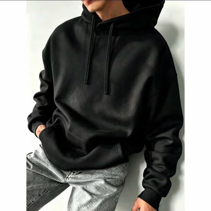 Mens Vintage Gray Graphic Hoodie Back Rose - Addison, Michigan - FleaMarketBay
