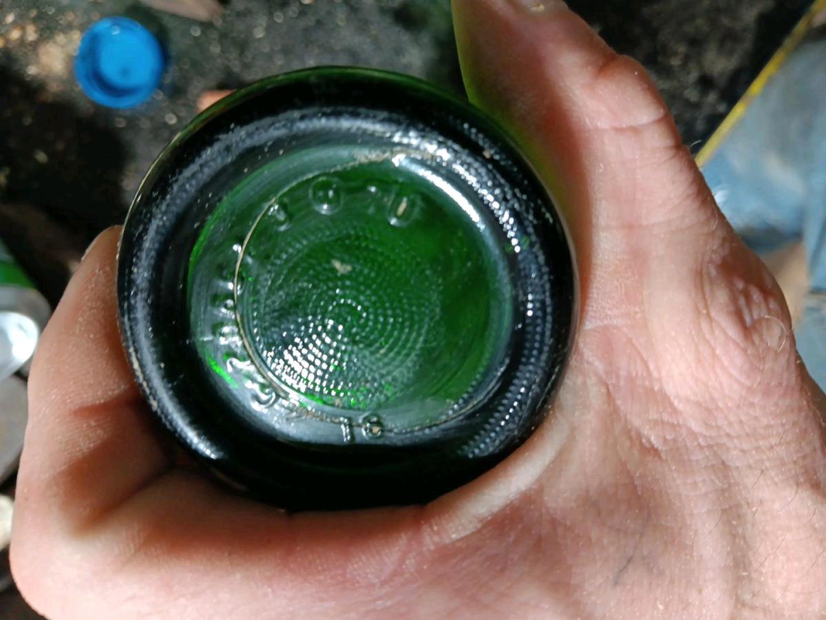 Rare Yahoo Mtn Dew Green Glass Bottle - Madisonville, Tennessee - FleaMarketBay