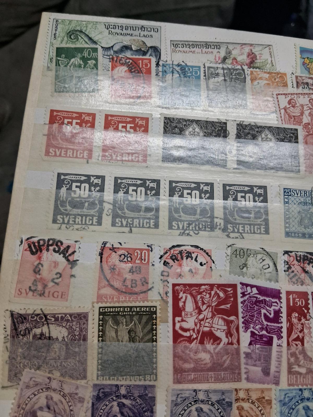 old antique 20 plus page front and back world stamp binder - Canton, Ohio - FleaMarketBay