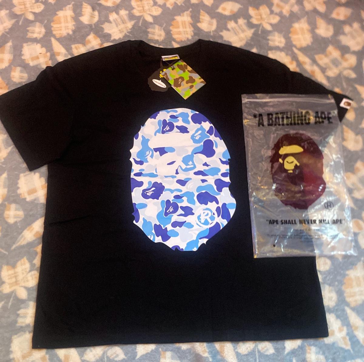 BAPE A Bathing Ape Blue Cam Head TShirt - Acworth, Georgia - FleaMarketBay