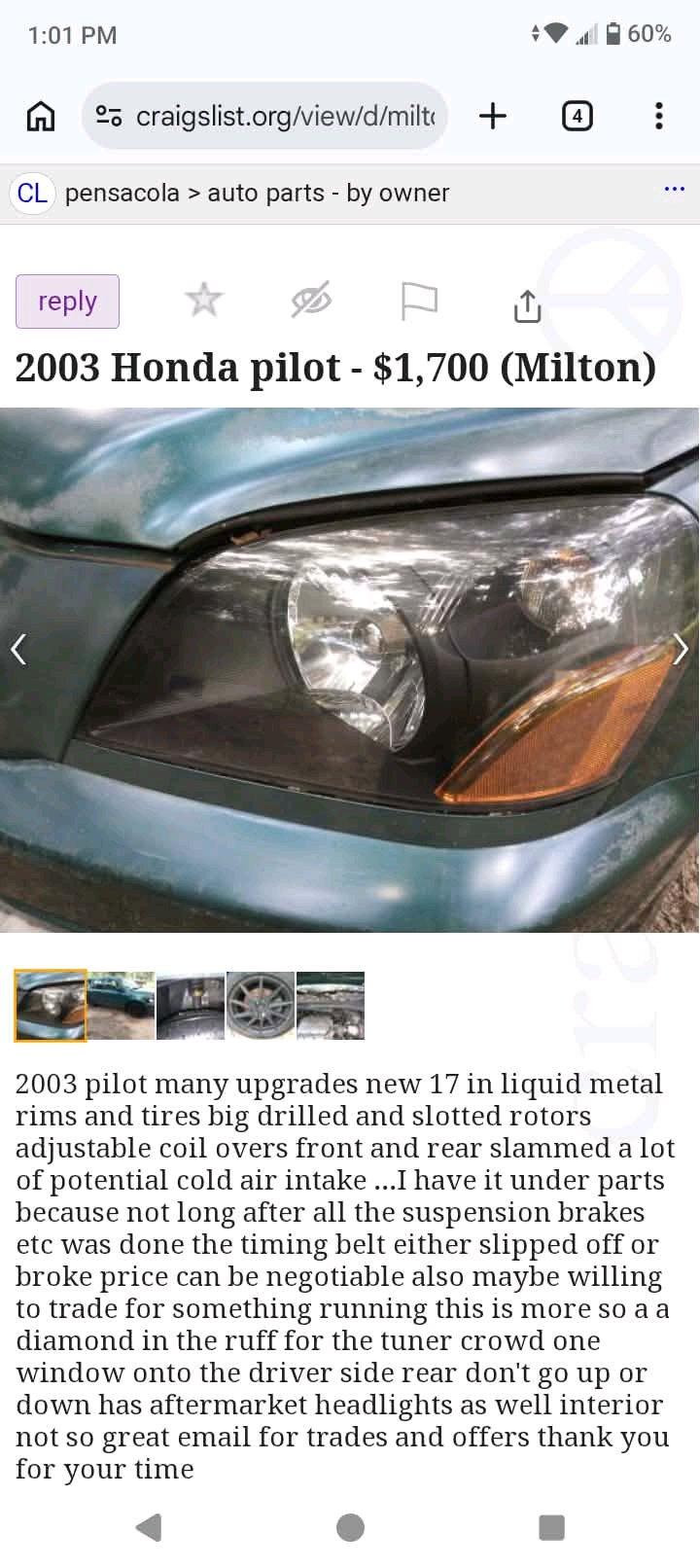 2003 honda pilot - Milton, Florida - FleaMarketBay