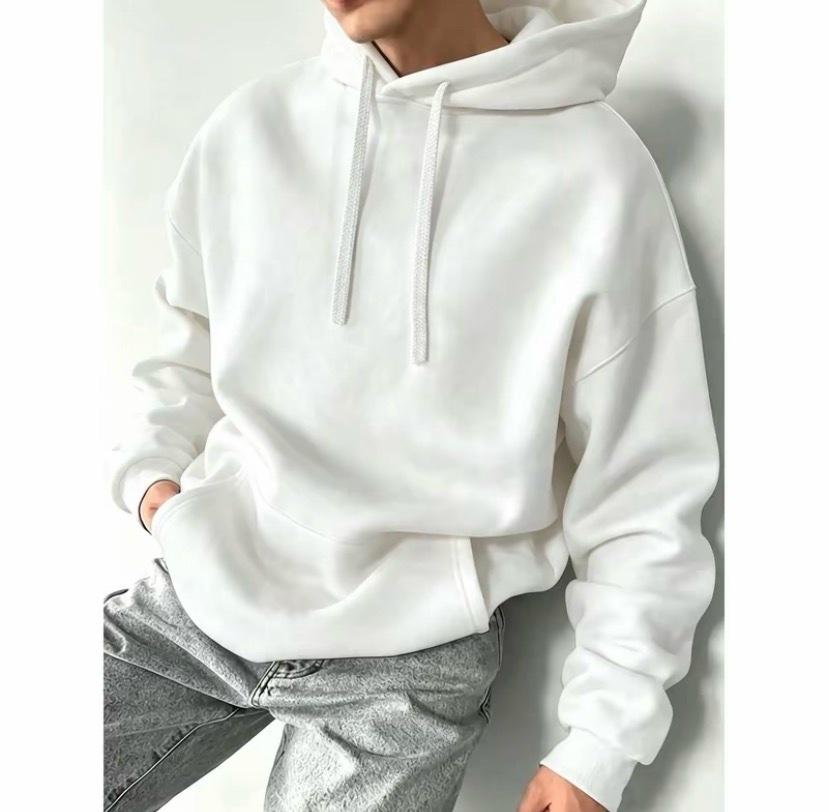 Mens Vintage Gray Graphic Hoodie Back Rose - Addison, Michigan - FleaMarketBay