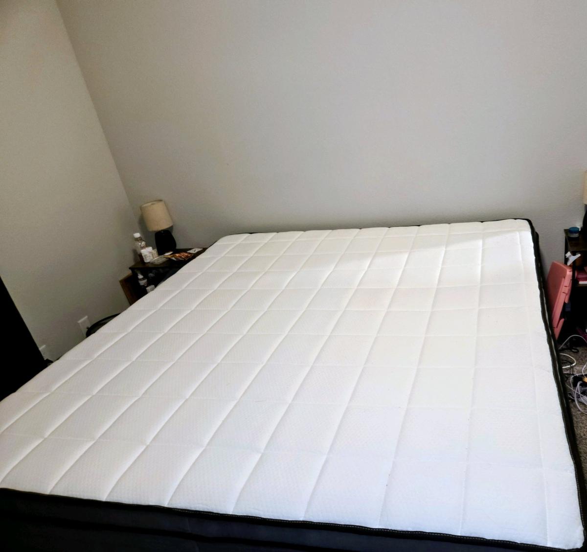King Size Mattress and metal bed frame - Venus, Texas - FleaMarketBay
