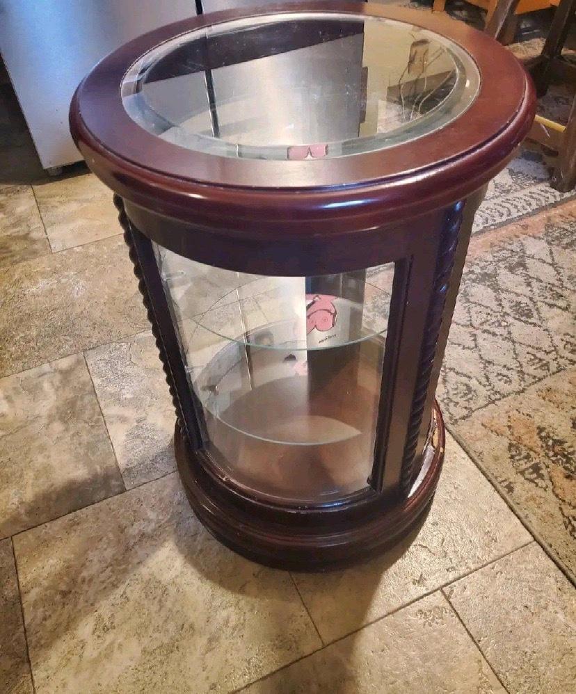 vintage bombay travertine column cabinet - Cupertino, California - FleaMarketBay
