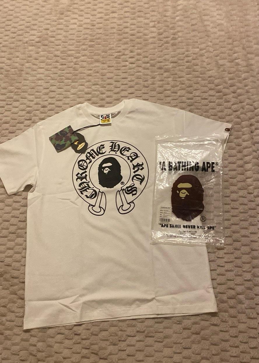BAPE x Chrome Hearts Collab White TShirt - Atlanta, Georgia - FleaMarketBay