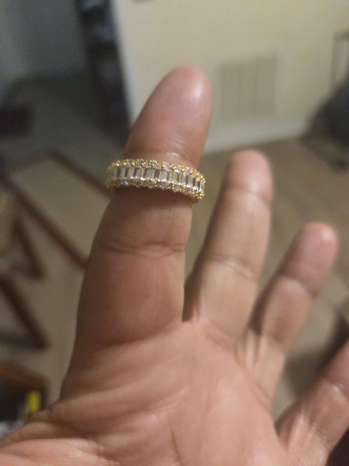 Eternity band with cubic zirconia size 7 or 8 - Eden, North Carolina - FleaMarketBay