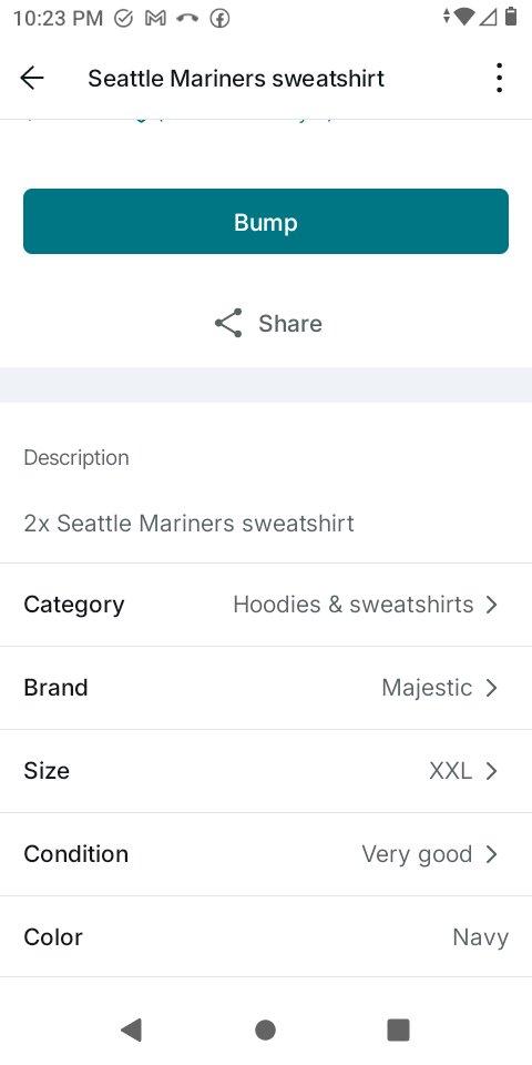 Seattle Mariners mens sweatshirt - Arlington, Washington - FleaMarketBay