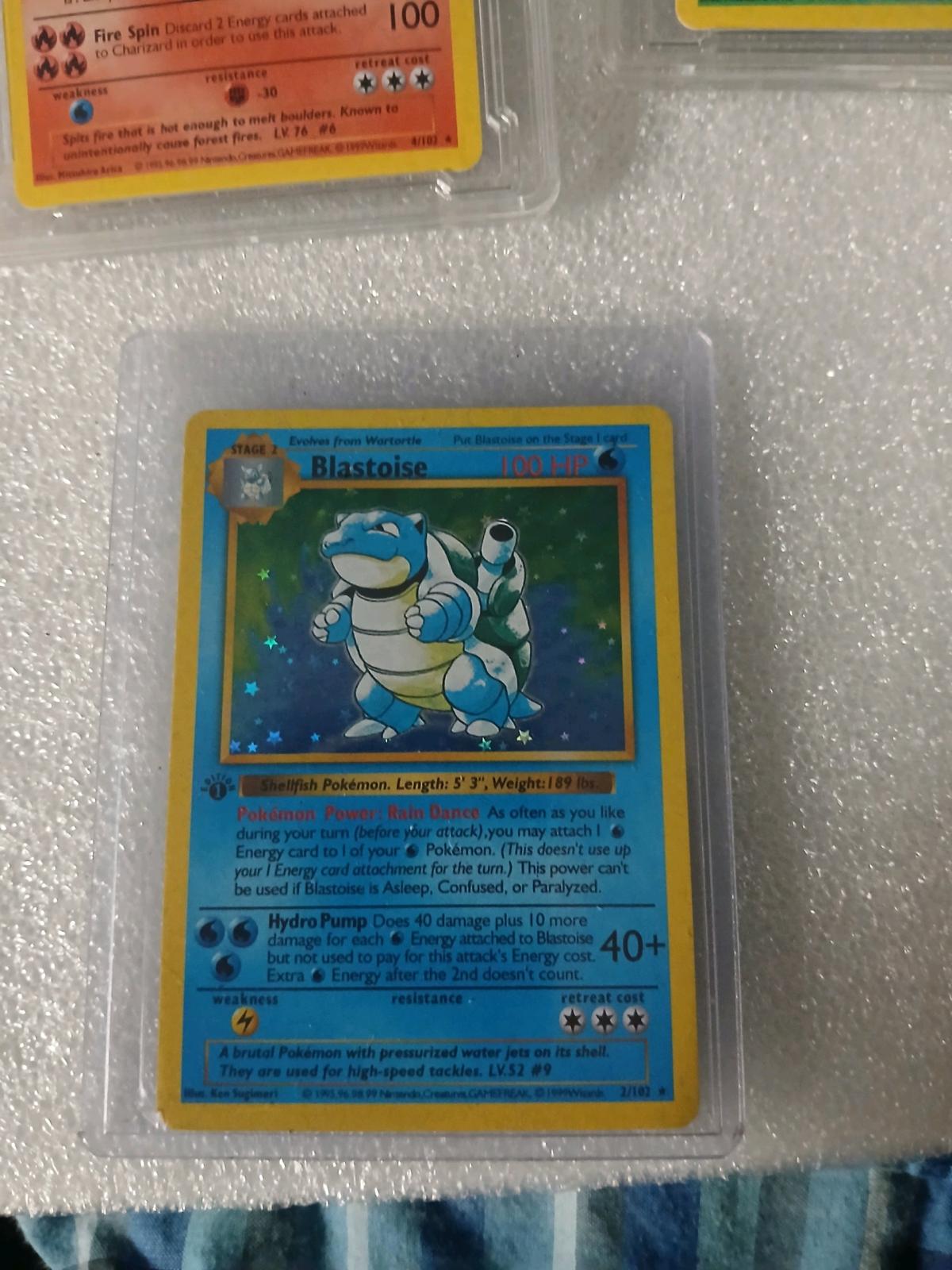 very nice and Blastoise card - Morganton, North Carolina - FleaMarketBay