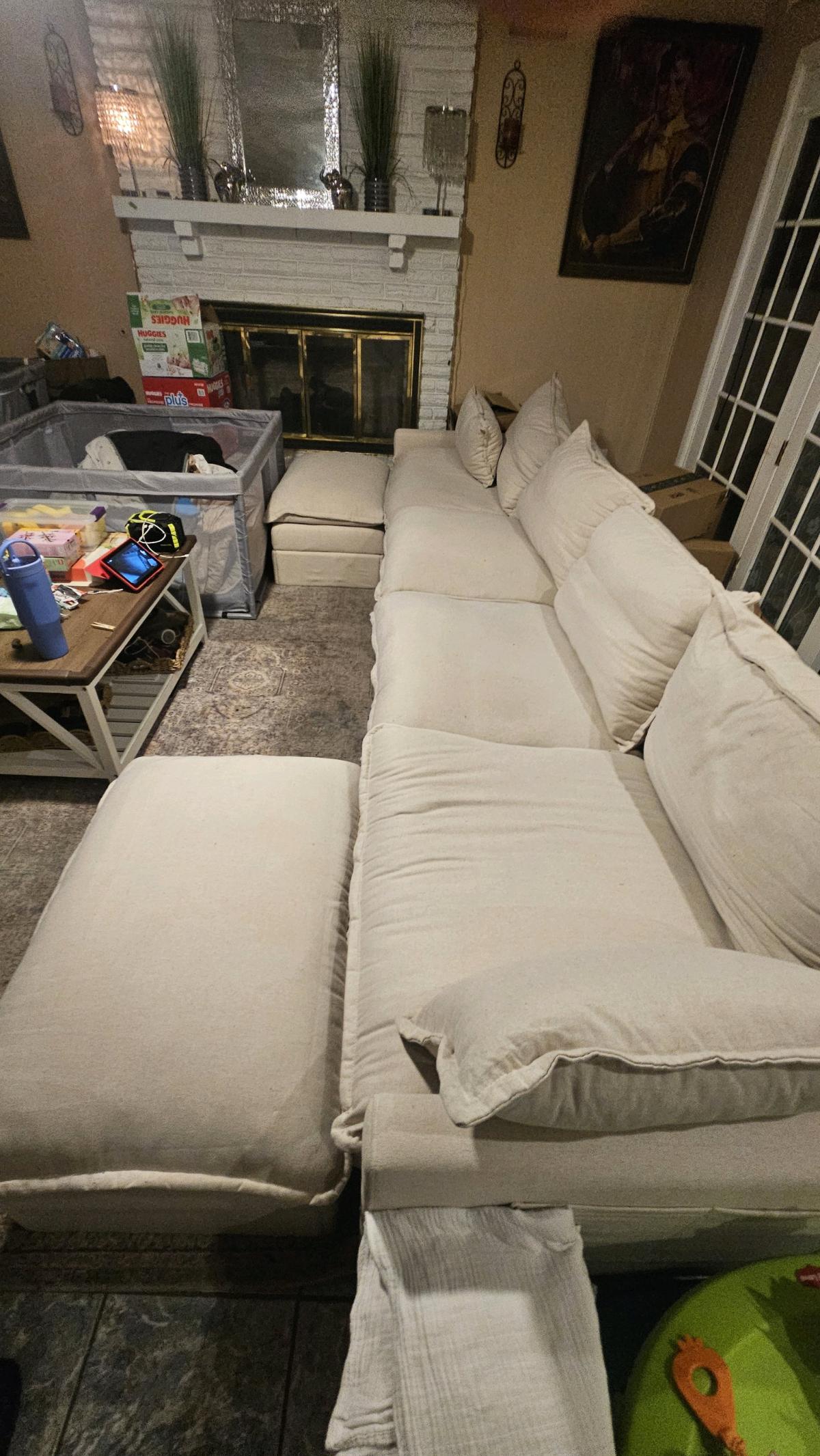 GOSUHI 1425 UShaped Modular Cloud Sectional Sofa  Beige - Irving, Texas - FleaMarketBay