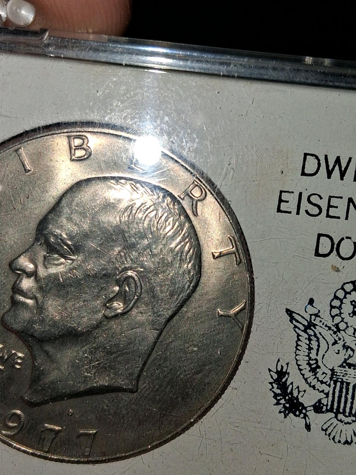 1977D Mint eisenhower  peg leg R in liberty rare coin - Canton, Ohio - FleaMarketBay