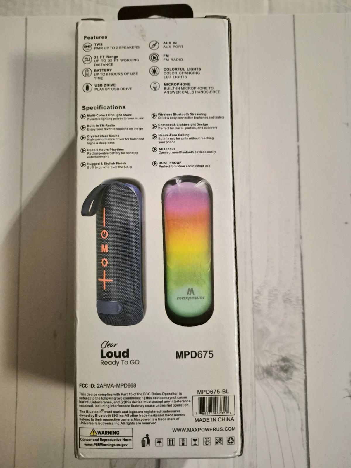 Beat Glow bluetooth speaker - New Orleans, Louisiana - FleaMarketBay