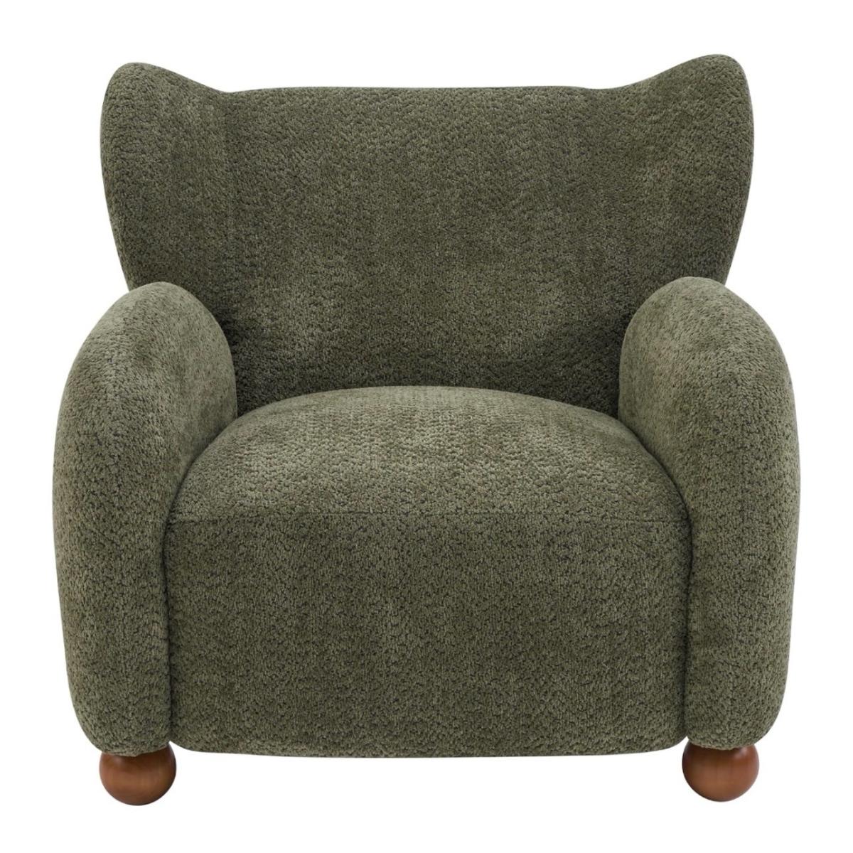 2 Brand New Modern Boucl Accent Chairs  Olive Green - Scottsdale, Arizona - FleaMarketBay