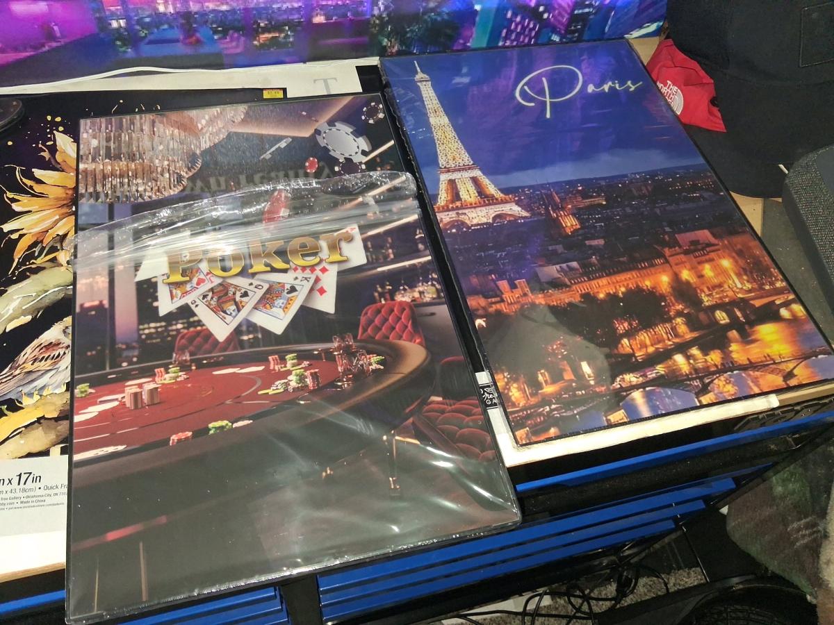 Cityscape and Poker 11x17 Framed shipping on Facebook Ebay - Houston, Texas - FleaMarketBay