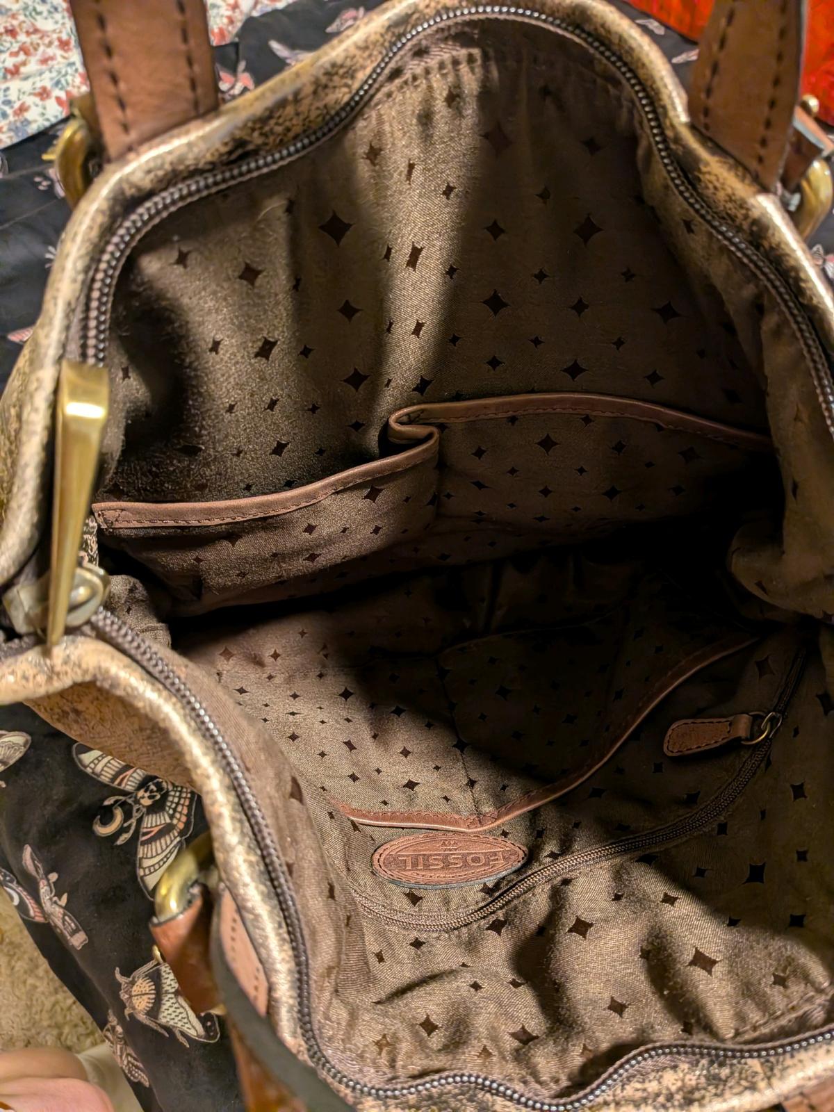 2014 Fossil Chrome Messenger Bag - Medford, Oregon - FleaMarketBay