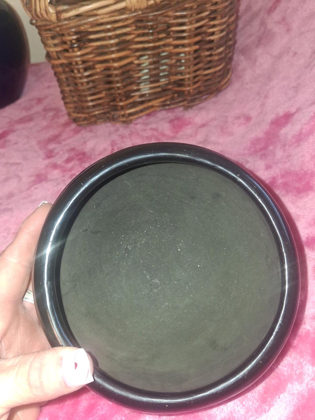Vintage Santa Clara Pueblo Blackware Pottery Bowl  HandCarve - Jackson, Mississippi - FleaMarketBay