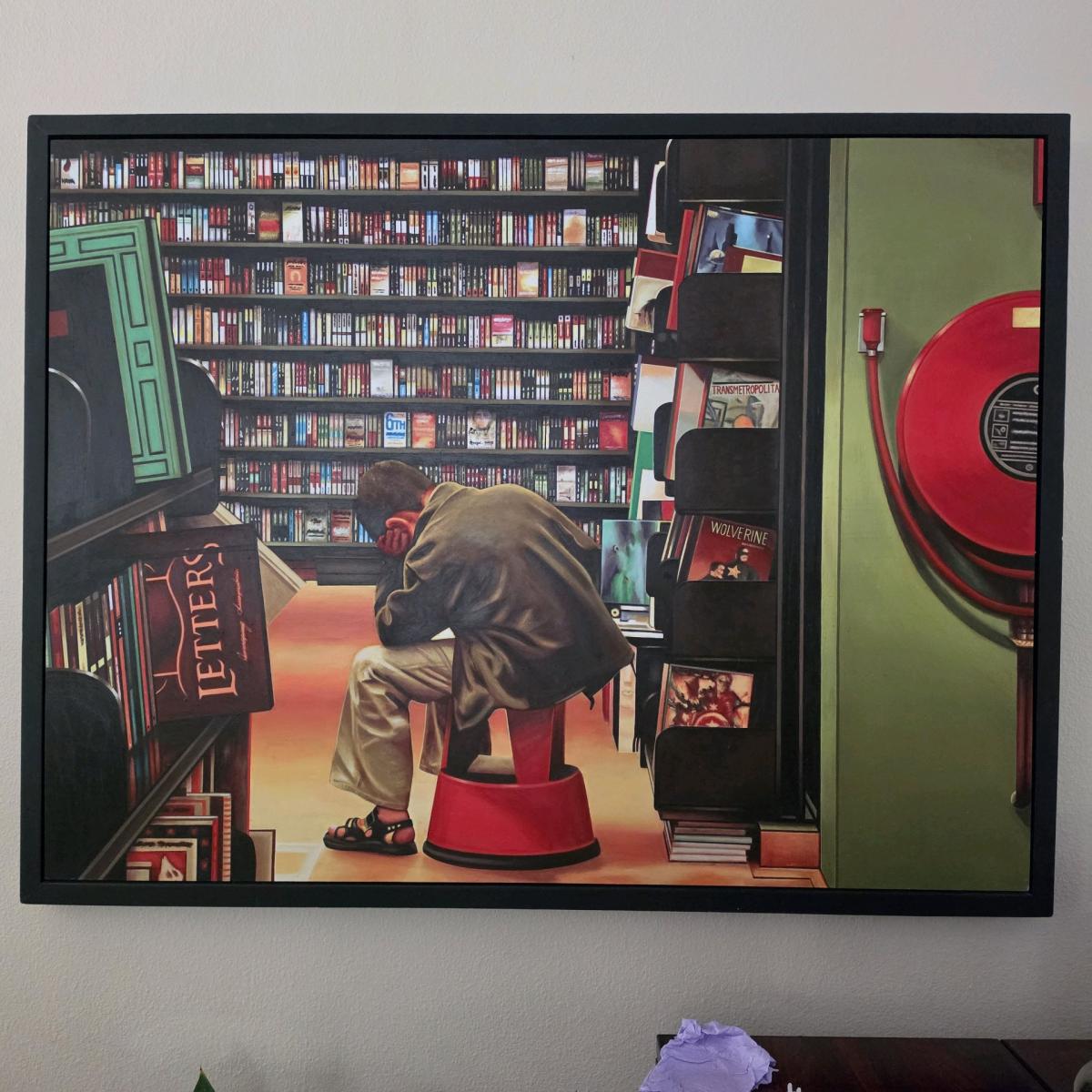 Gerard Boersma painting with black frame - Tampa, Florida - FleaMarketBay