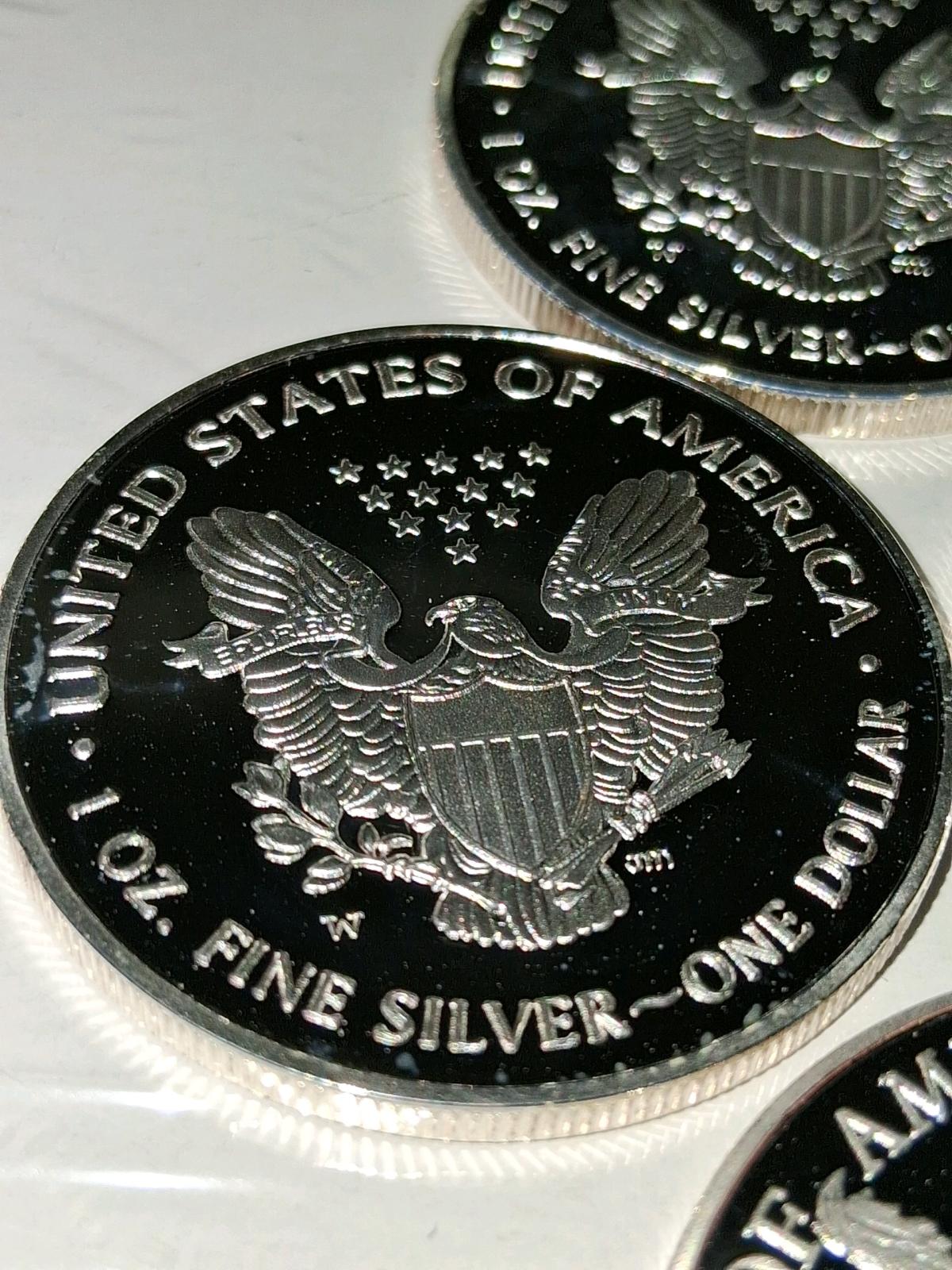 non magnetic silver plated eagle rounds 1oz - Adamsville, Ohio - FleaMarketBay