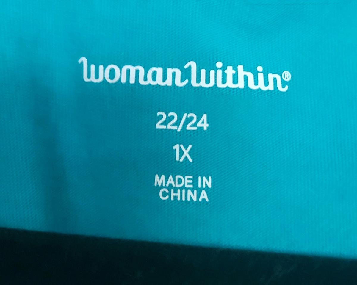 Teal Eyelit Woman Within Size XL Top - Saint Peter, Minnesota - FleaMarketBay