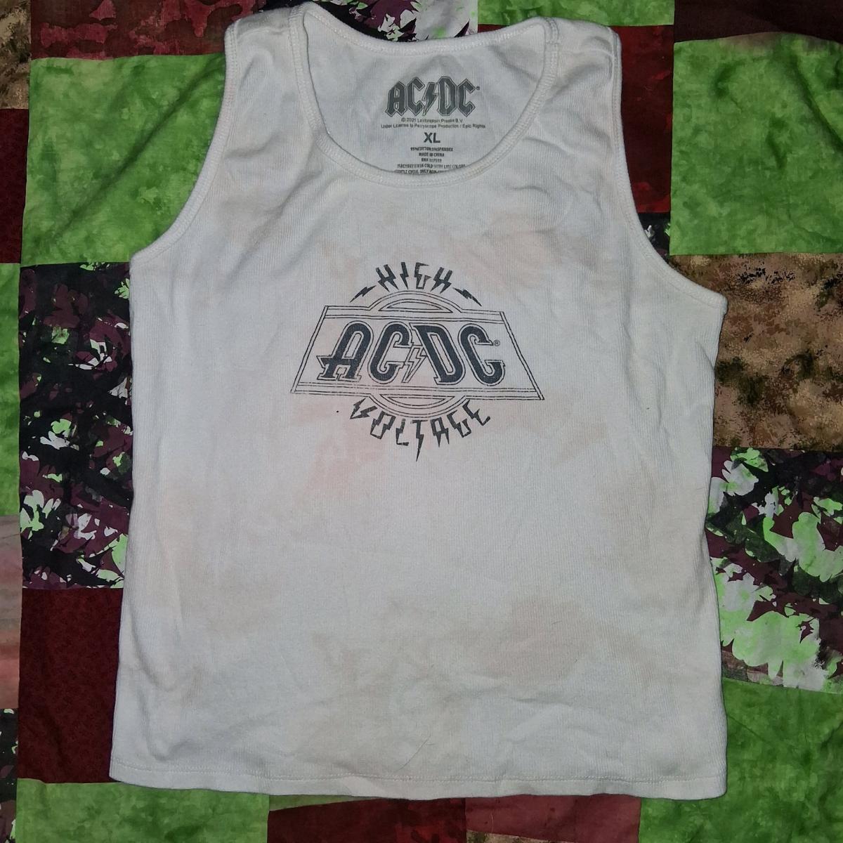 Womens XL ACDC distressed Tank Top - South Bend, Indiana - FleaMarketBay