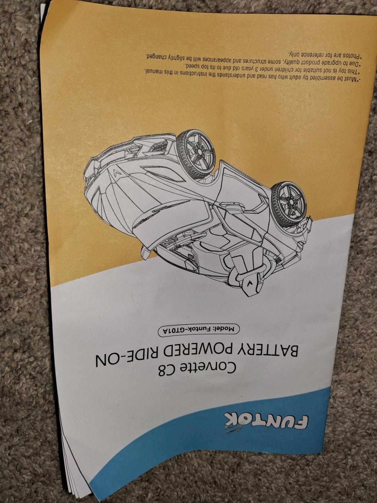 ridable corvette toy car for ages 2 - Rapid City, South Dakota - FleaMarketBay