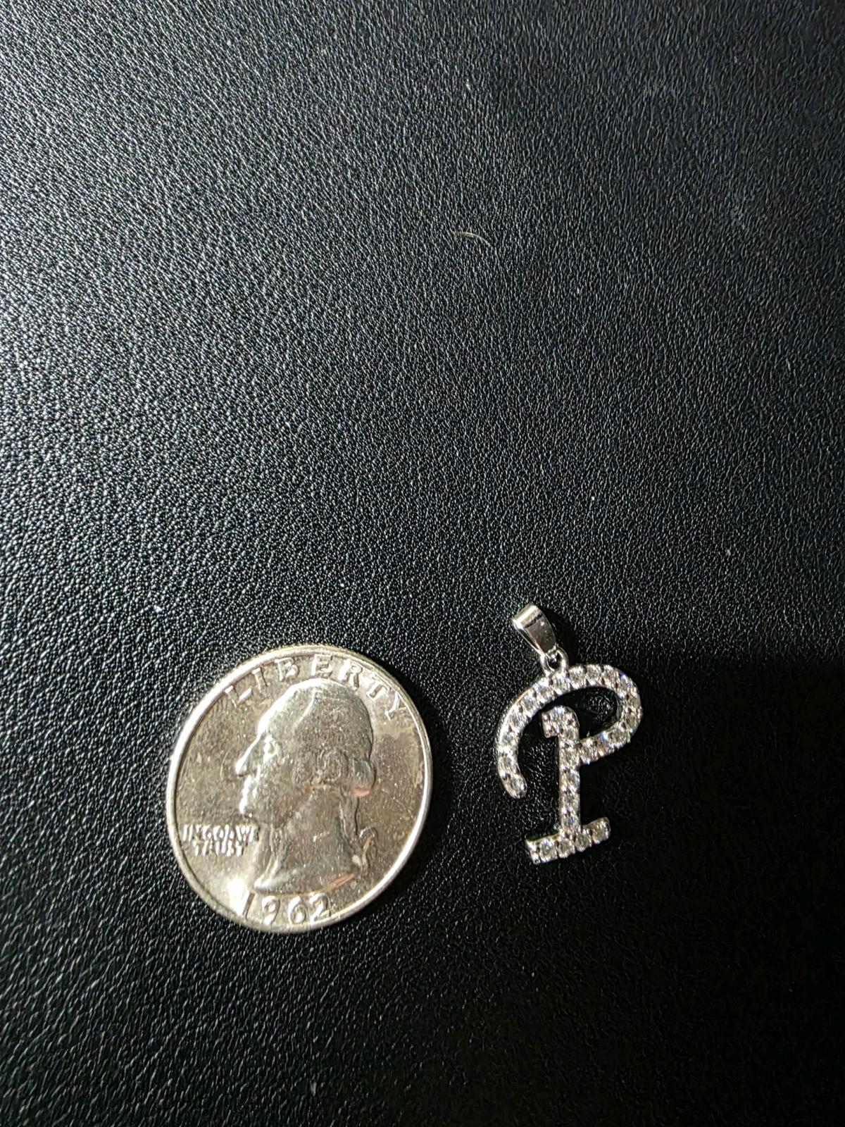 letter P charm real Moissanite Diomands - Saint Ignace, Michigan - FleaMarketBay