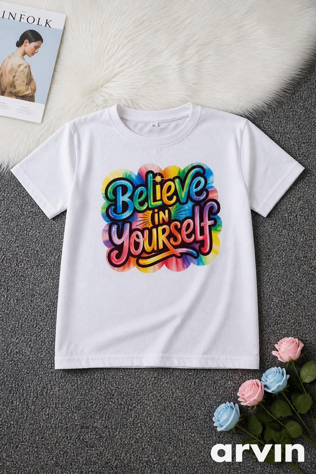 Girls Tshirt with Vibrant Quotes - Chicago, Illinois - FleaMarketBay