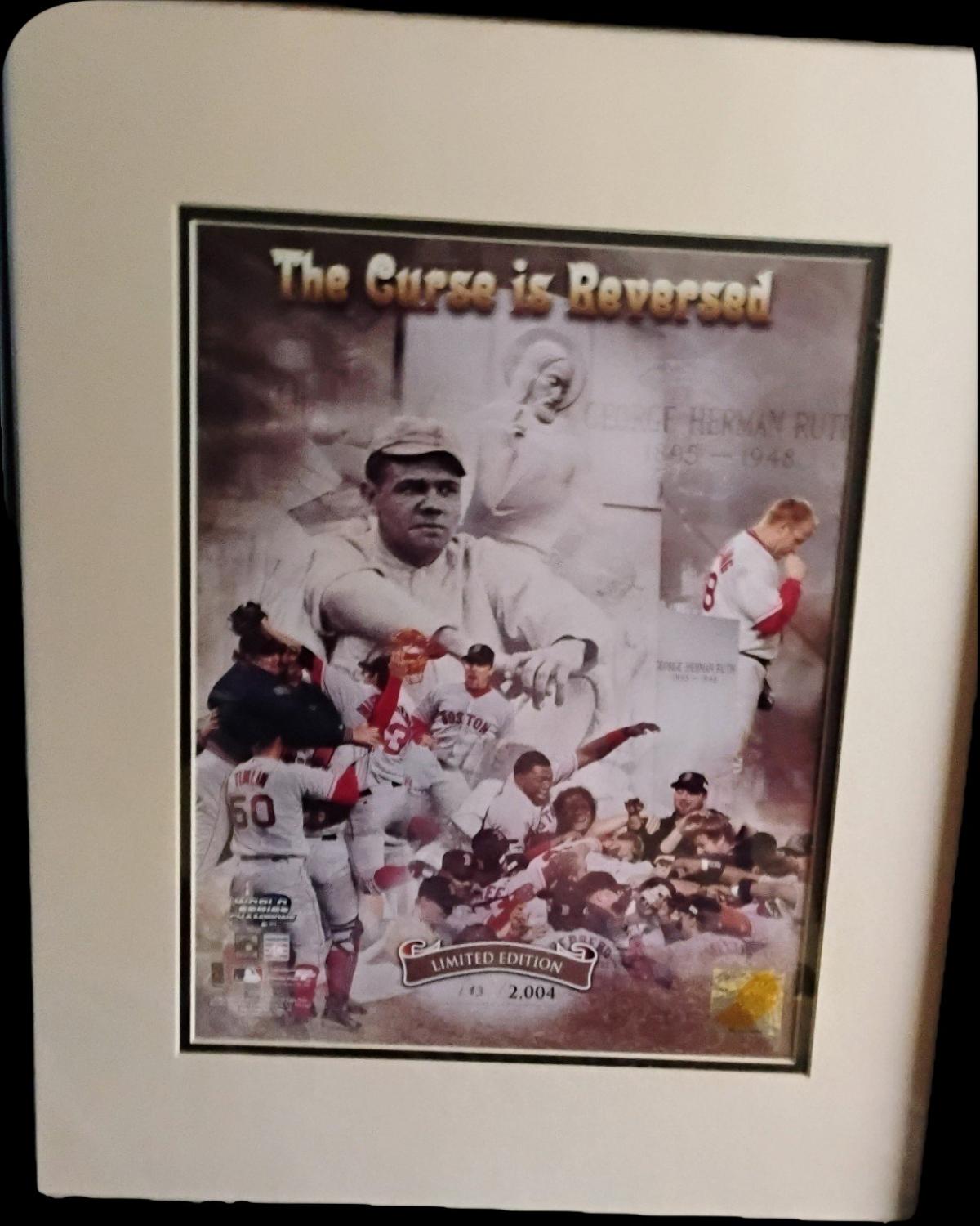 babe ruth red Sox Framed Picture - Mansfield, Massachusetts - FleaMarketBay