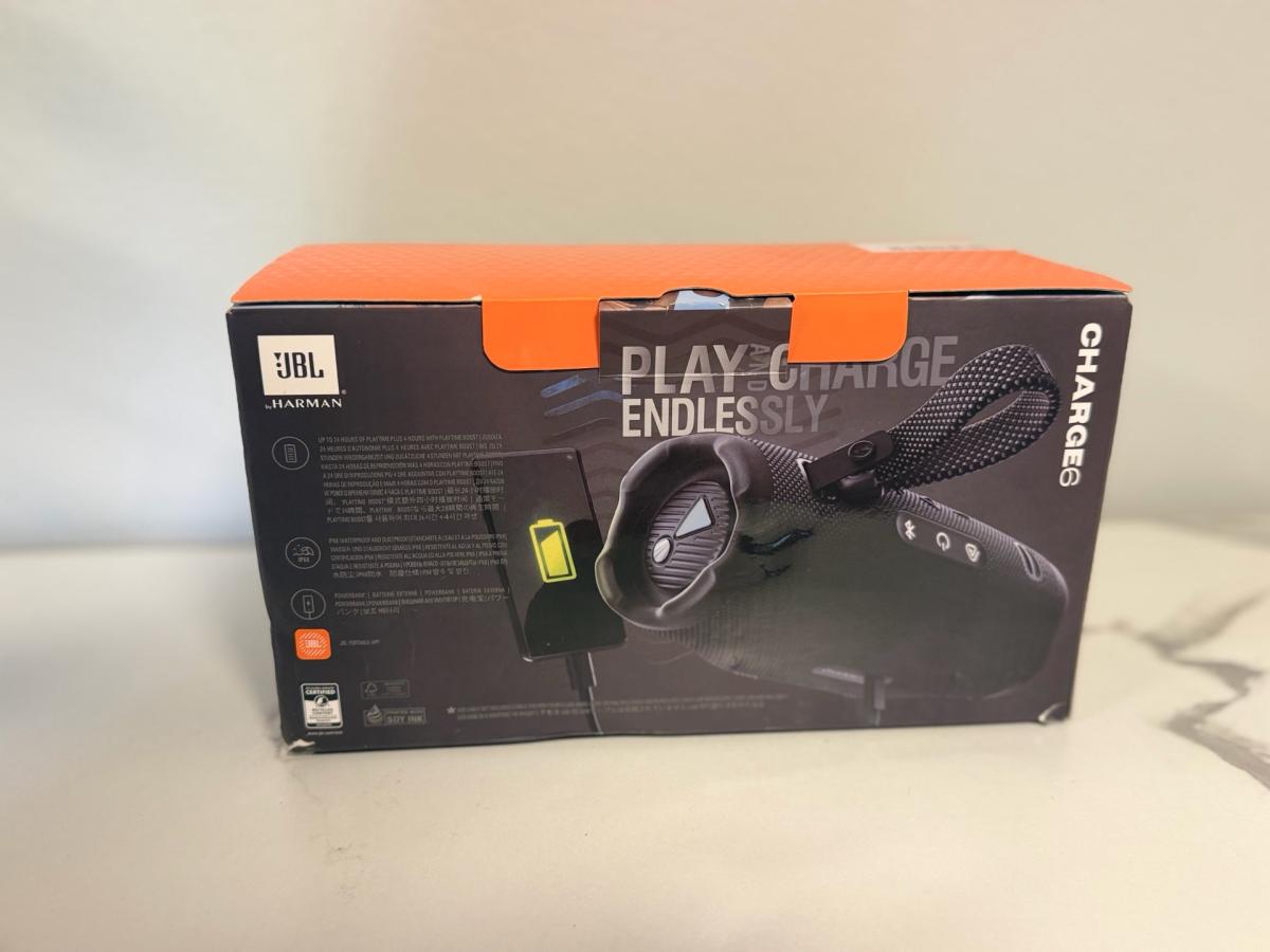 JBL Charge 6 Portable Bluetooth Speaker Black  28H Battery I - Canton, Michigan - FleaMarketBay