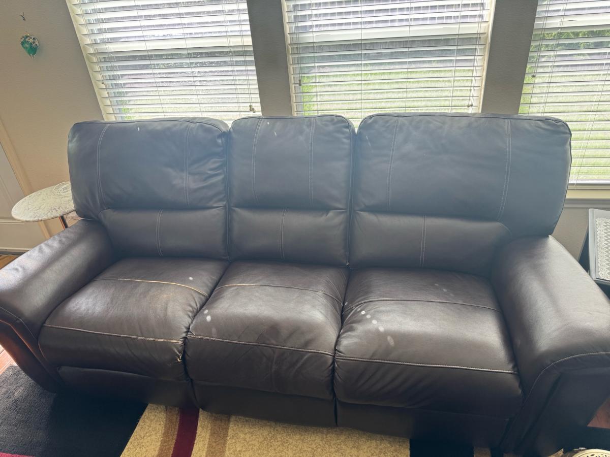 Brown Leather Reclining Couches 2 Sets - Houston, Texas - FleaMarketBay