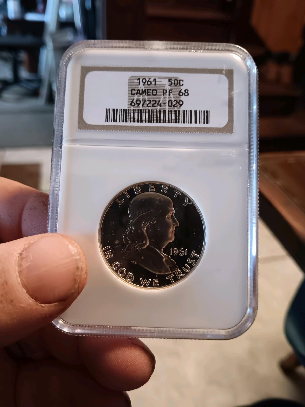 1961 PF68 Franklin half dollar - Kenton, Ohio - FleaMarketBay