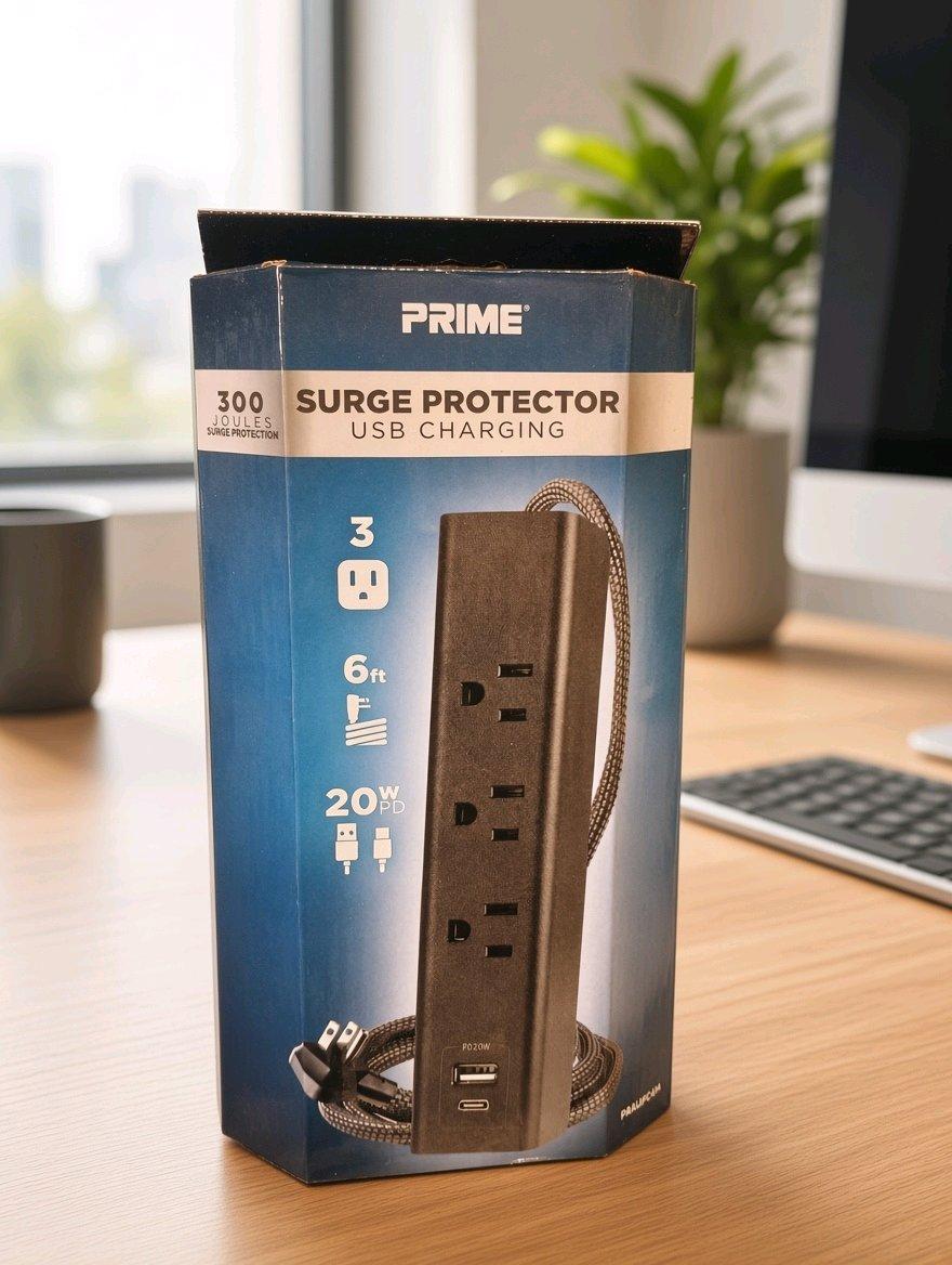 PRIME 3Outlet Surge Protector Power Strip w USB Ports  6ft B - Federal Way, Washington - FleaMarketBay