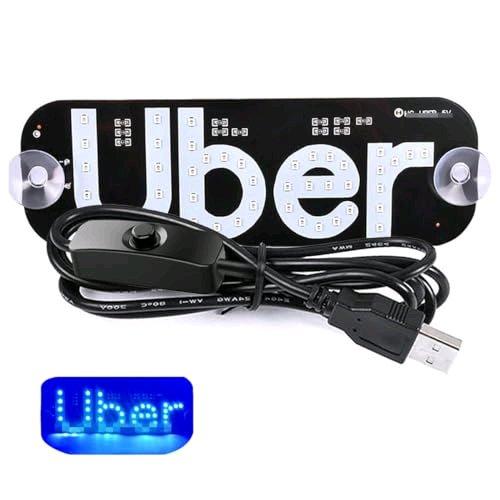 blue uber led light for car sign - Los Angeles, California - FleaMarketBay