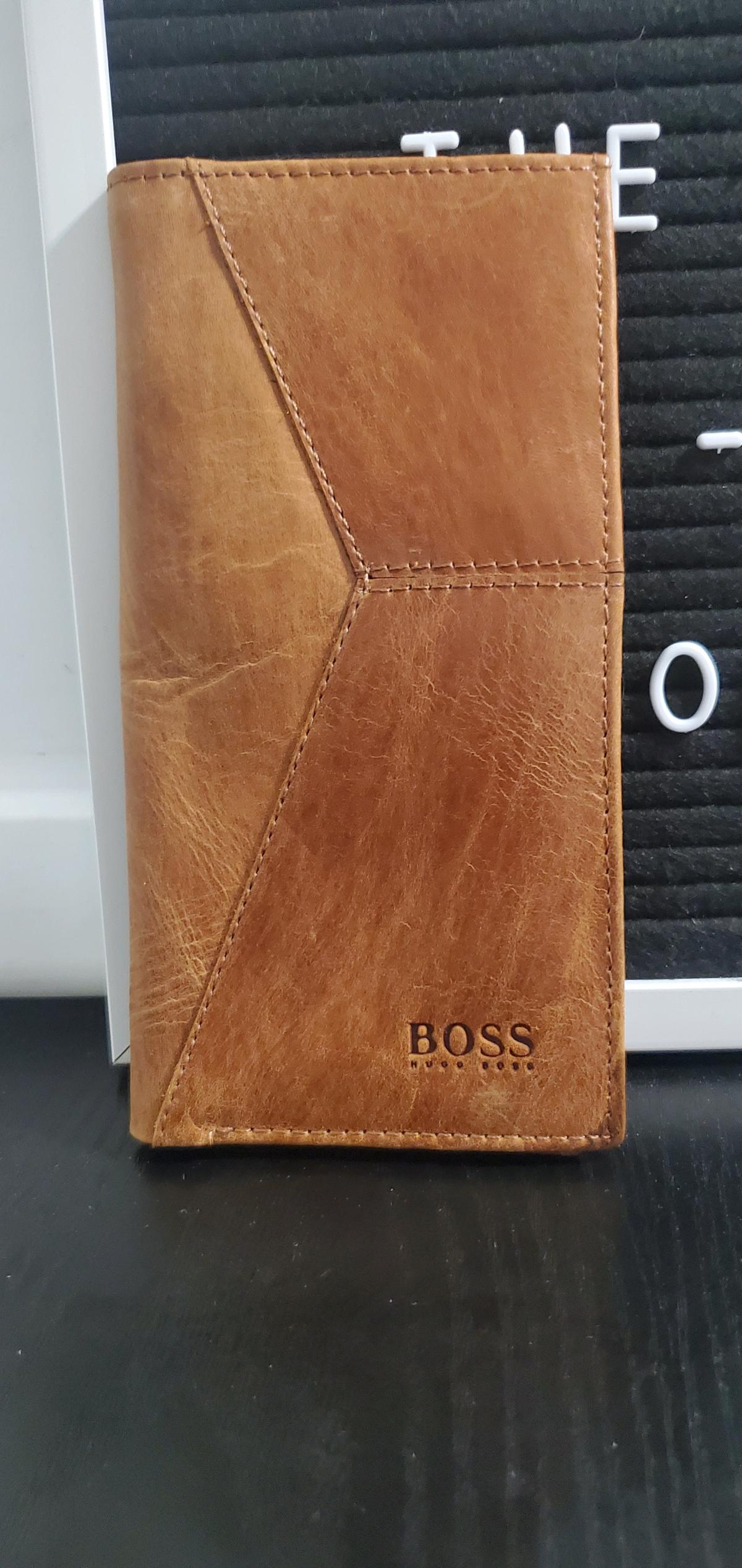 brown leather long bifold or trifold wallet - Ozone Park, New York - FleaMarketBay