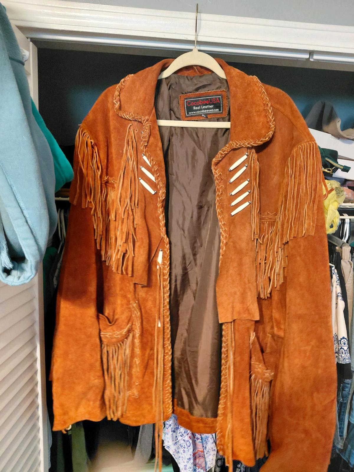 Beautiful 2 X Large Fringe Leather Jacket - Augusta, Georgia - FleaMarketBay