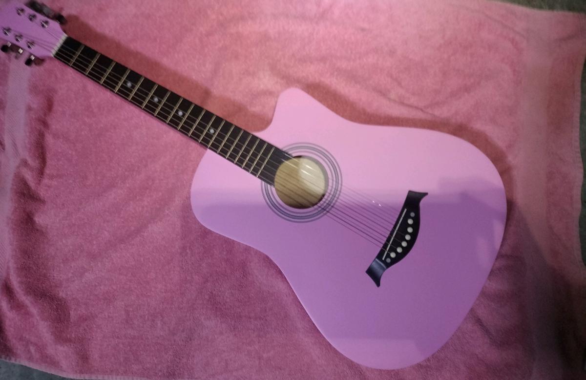pink guitar and accessories - North Las Vegas, Nevada - FleaMarketBay