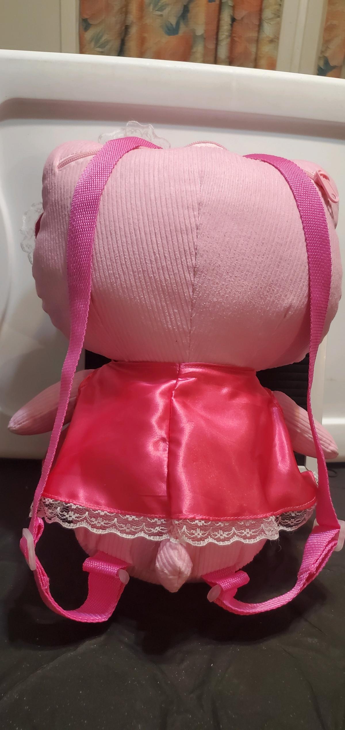 Hello Kitty Pink Plush Backpack  Cute Satin Dress  New Witho - Ozone Park, New York - FleaMarketBay