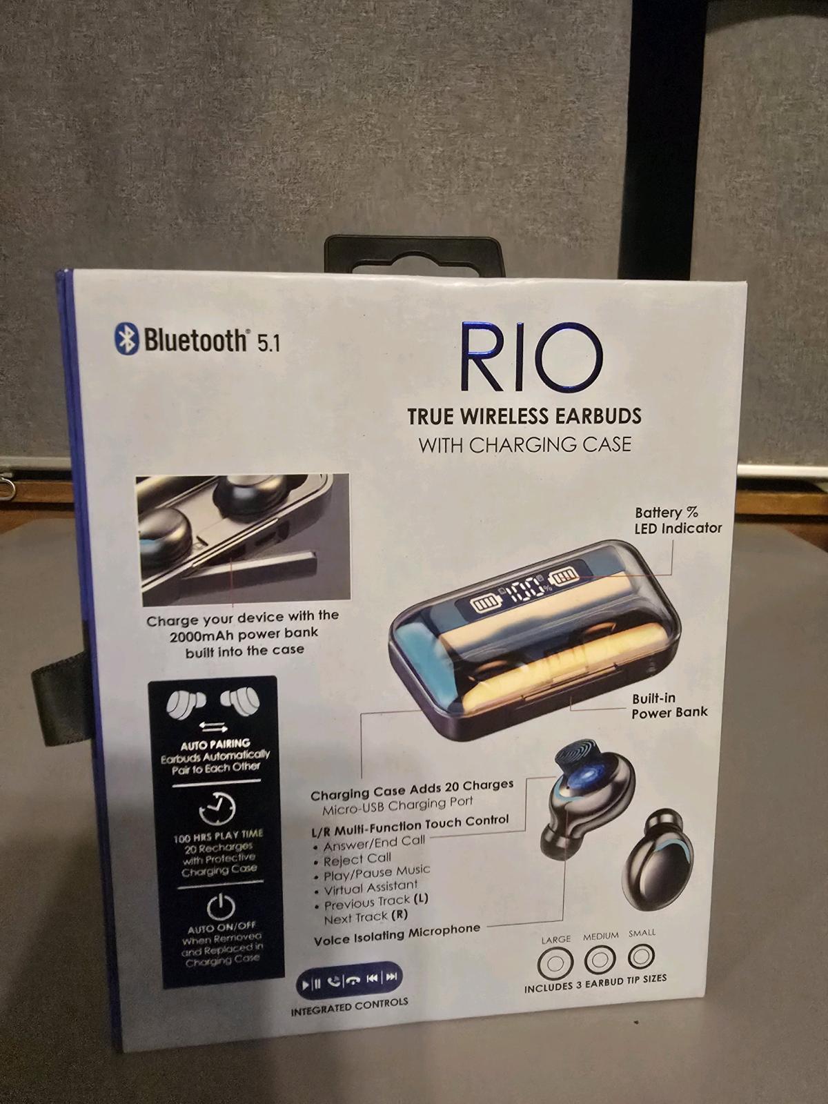 Santana RIO Wireless Earbuds with 2000mAh Power Bank Case  B - Sulphur, Oklahoma - FleaMarketBay