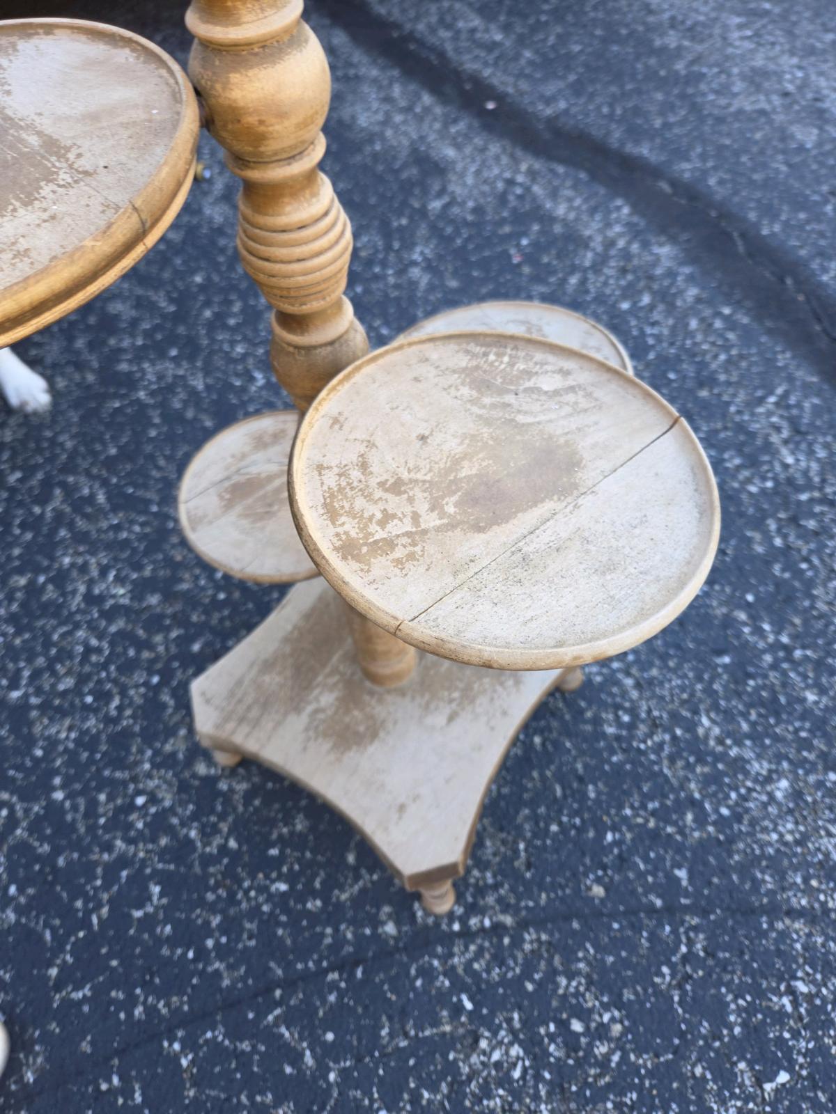 vintage 4 teir solid wood plant stand - Sellersburg, Indiana - FleaMarketBay