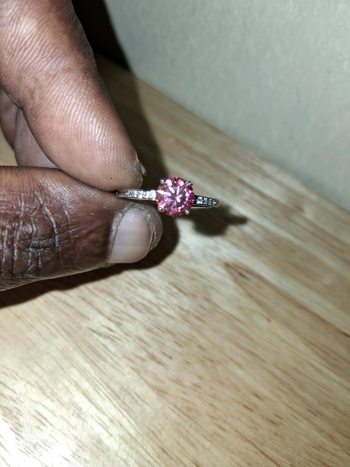 ladys round cut lab diamond engagement ring - Lawnside, New Jersey - FleaMarketBay