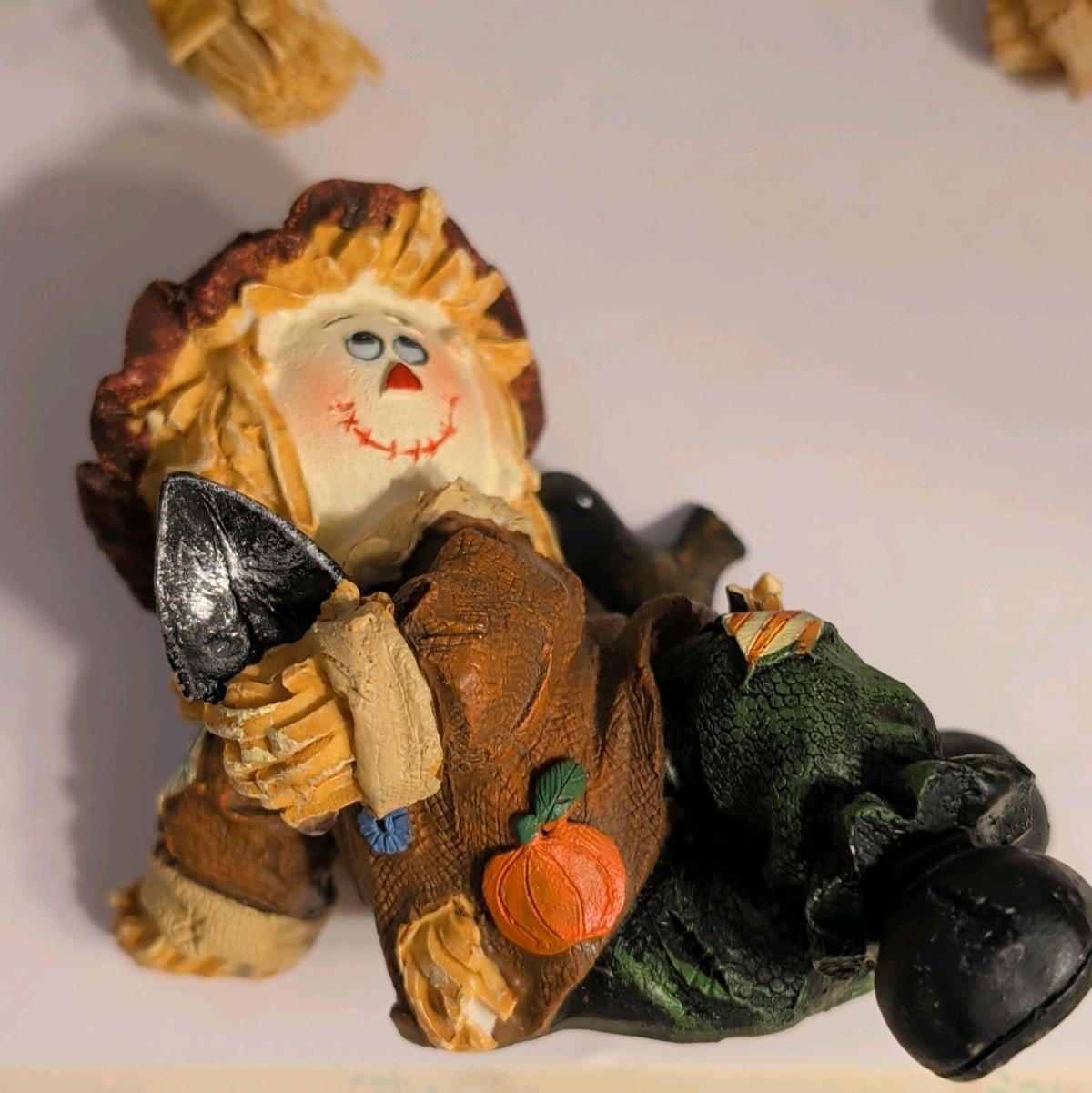 Set of 3 Scarecrow Harvest Figurines Hand Painted Resin - Phoenix, Arizona - FleaMarketBay