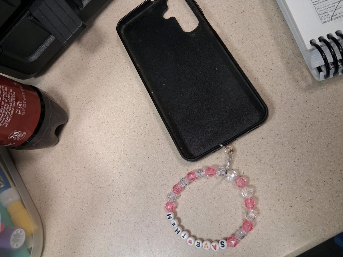 breast cancer awareness save them phone bracelet - Cobleskill, New York - FleaMarketBay