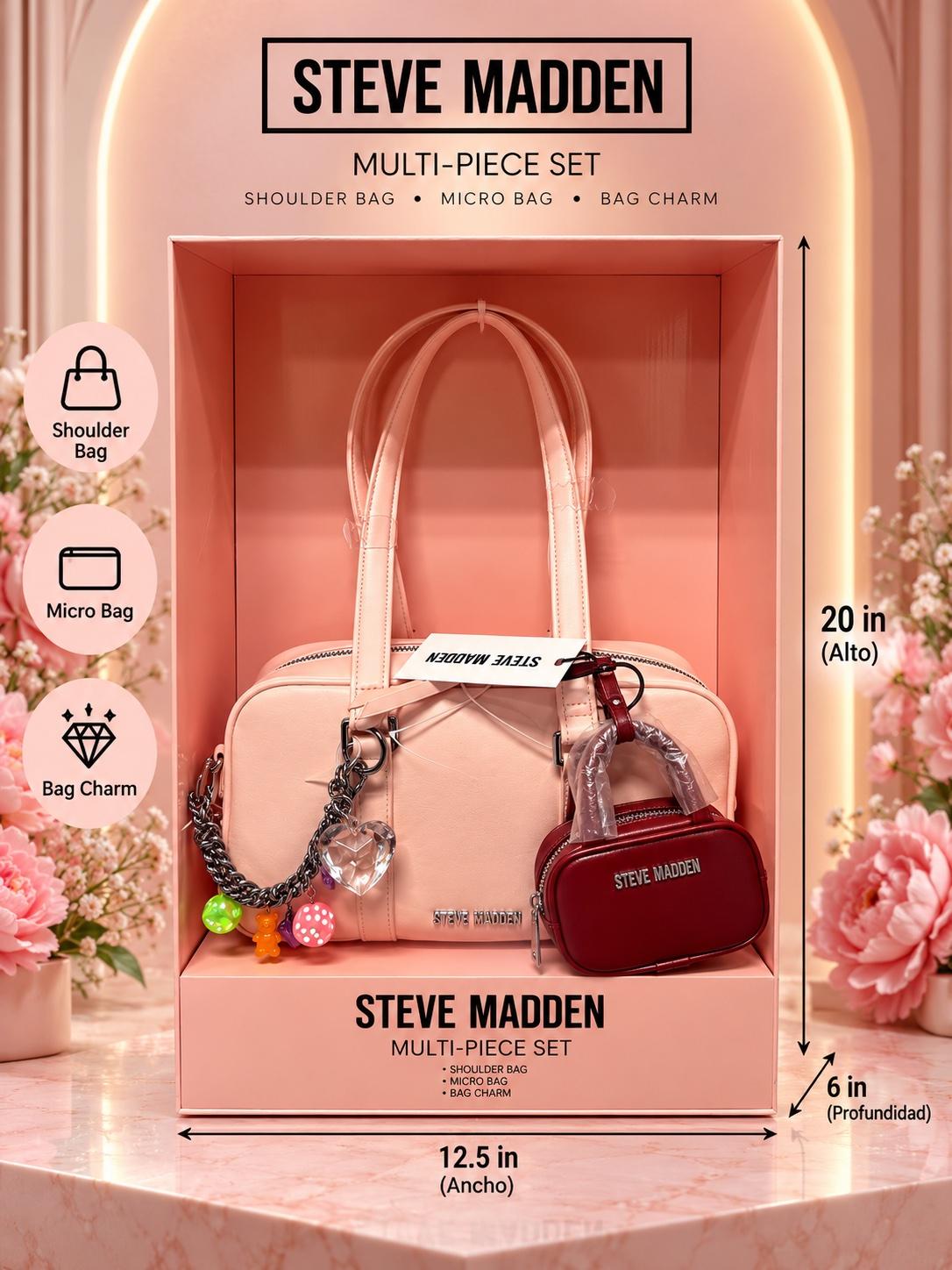Bolsa Steve Madden Rosa Elegante para Mujer - Hatch, New Mexico - FleaMarketBay